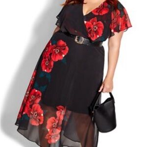 CITY CHIC Ashley Maxi Dress - Black Size  M/18